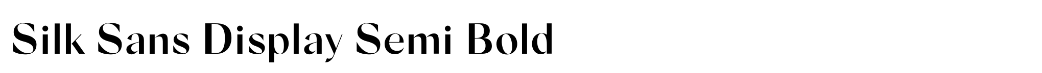 Silk Sans Display Semi Bold image